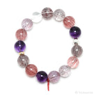 Amethyst with Clear Quartz, Hematite & Goethite Bracelet from Brazil | Venusrox