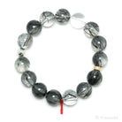 Tourmalinated Quartz Bead Bracelet from Brazil | Venusrox