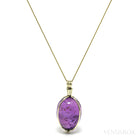 Amethyst Phantom Polished Crystal Pendant with 9Kt Gold | Venusrox
