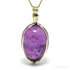 Amethyst Phantom Polished Crystal Pendant with 9Kt Gold | Venusrox