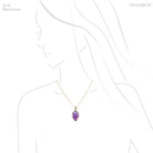 Amethyst Phantom Polished Crystal Pendant with 9Kt Gold | Venusrox