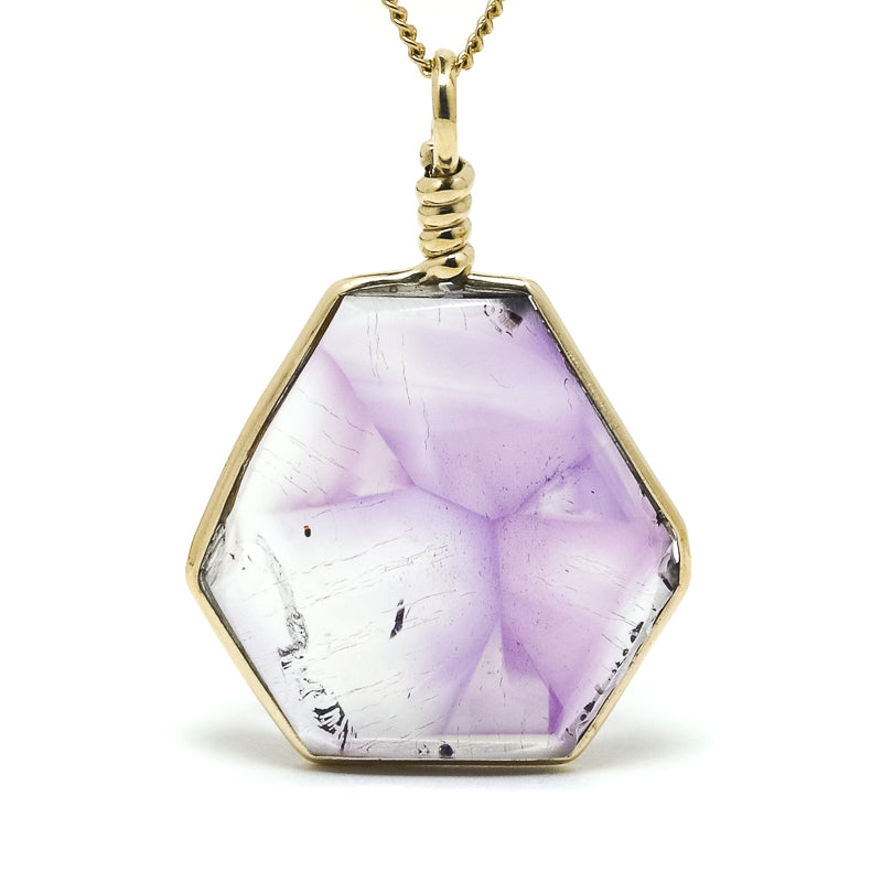 Brandberg Amethyst Quartz Polished Slice Pendant | Venusrox
