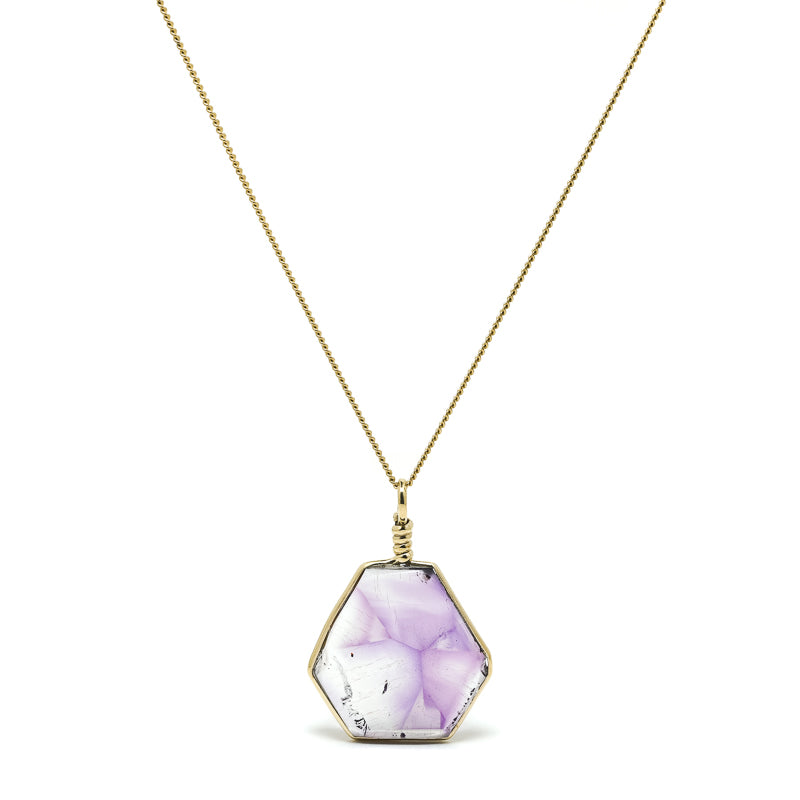Brandberg Amethyst Quartz Polished Slice Pendant | Venusrox
