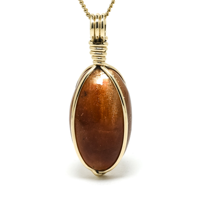 Sunstone Polished Crystal Pendant from India | Venusrox