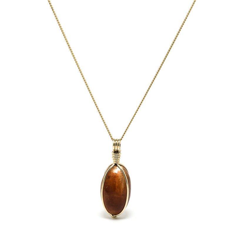 Sunstone Polished Crystal Pendant from India | Venusrox
