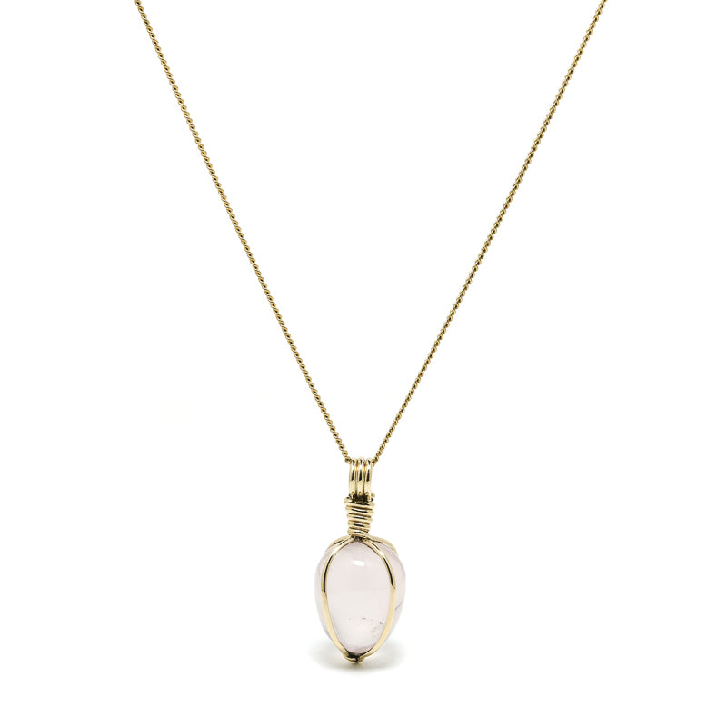 Star Rose Quartz Polished Crystal Pendant from Madagascar | Venusrox