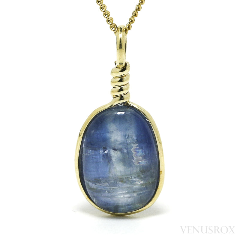 Blue Kyanite Polished Crystal Pendant from Nepal | Venusrox