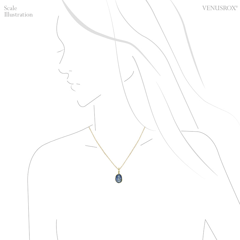 Blue Kyanite Polished Crystal Pendant from Nepal | Venusrox