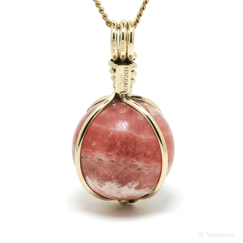 Rhodochrosite Polished Sphere Pendant from Argentina | Venusrox