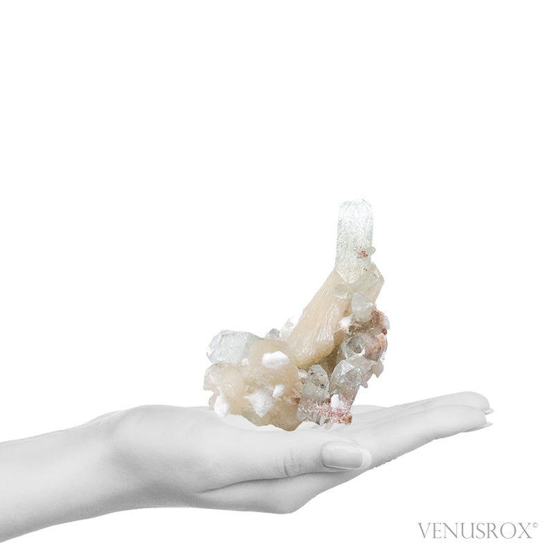 Green Apophyllite with Stilbite & Scolecite Natural Cluster from Jalgaon, Maharashtra, India | Venusrox