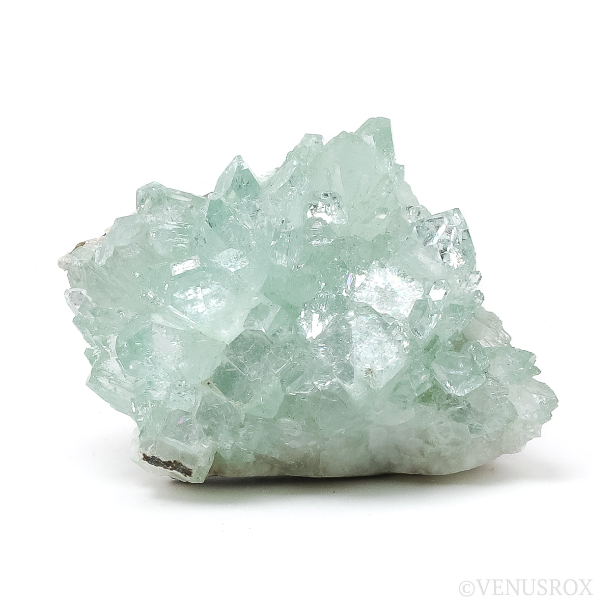 Green Apophyllite on Matrix Cluster from Jalgaon, Maharashtra, India | Venusrox