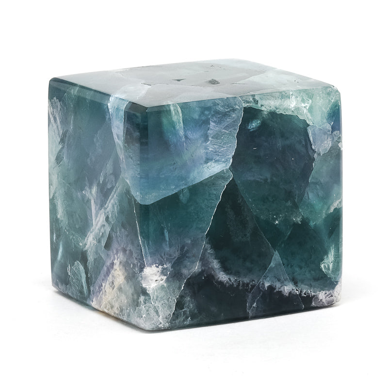Fluorite Polished Cube from Mexico | Venusrox