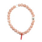 Peach Moonstone Bead Bracelet from India | Venusrox