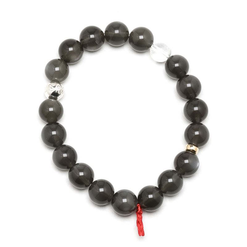 Black Moonstone Bead Bracelet from India | Venusrox