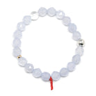 Blue Chalcedony Bead Bracelet from Malawi | Venusrox