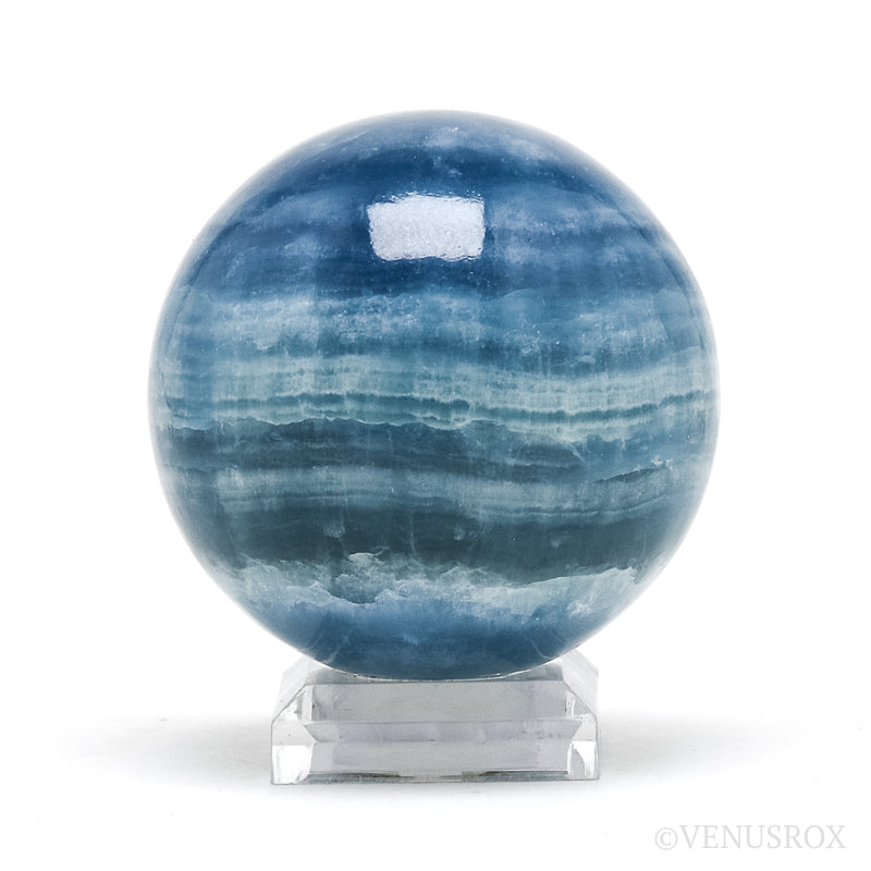 Blue Calcite Polished Sphere from Argentina | Venusrox
