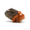 Spessartine Garnet with Smoky Quartz and Orthoclase Natural Cluster from Wushan Spessartine Mine, Tongbei, Yunxiao Co., Zhangzhou Prefecture, Fujian Province, China | Venusrox