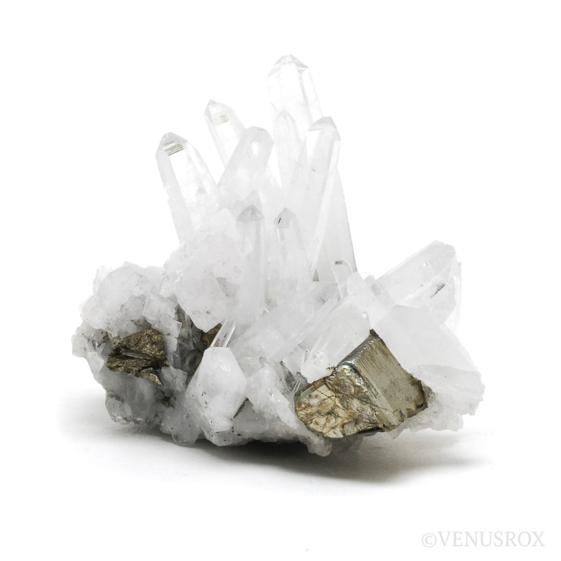 Pyrite with Quartz Natural Cluster from the Huanzala Mine, Huallanca District, Dos de Mayo Province, Huánuco Department, Peru | Venusrox