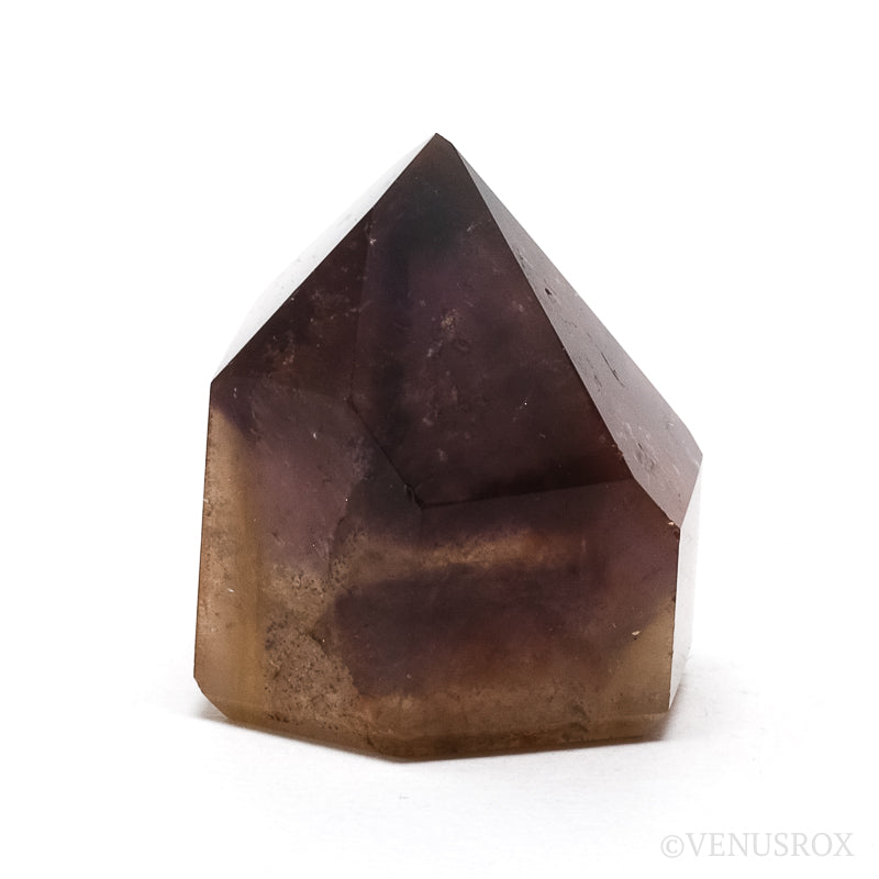 Amethyst with Hematite Phantom in Clear Quartz Polished Point from Cristalina, Goiás, Brazil | Venusrox