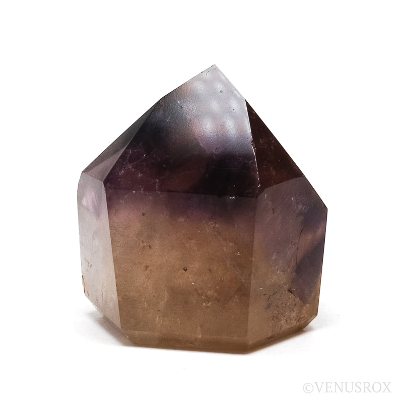 Amethyst with Hematite Phantom in Clear Quartz Polished Point from Cristalina, Goiás, Brazil | Venusrox