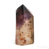 Amethyst with Citrine & Hematite Phantoms in Clear Quartz Polished Point from Cristalina, Goiás, Brazil | Venusrox