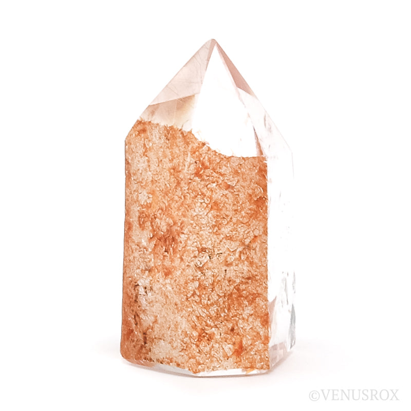 Silver Rutilated Hematoid Quartz Part Polished/Part Natural Point from Madagascar | Venusrox