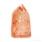 Silver Rutilated Hematoid Quartz Part Polished/Part Natural Point from Madagascar | Venusrox