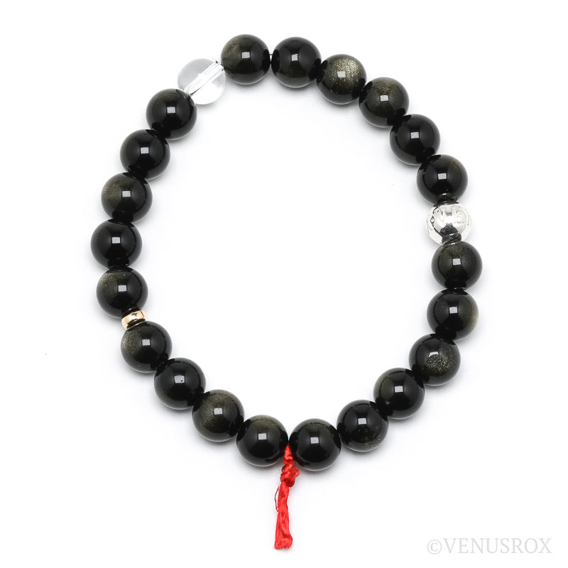 Gold Sheen Obsidian Bead Bracelet from Mexico | Venusrox