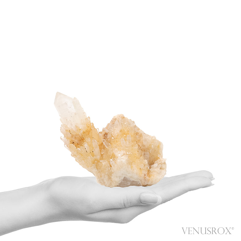 Golden Celestial Quartz (Candle Quartz) Natural Cluster from Madagascar | Venusrox