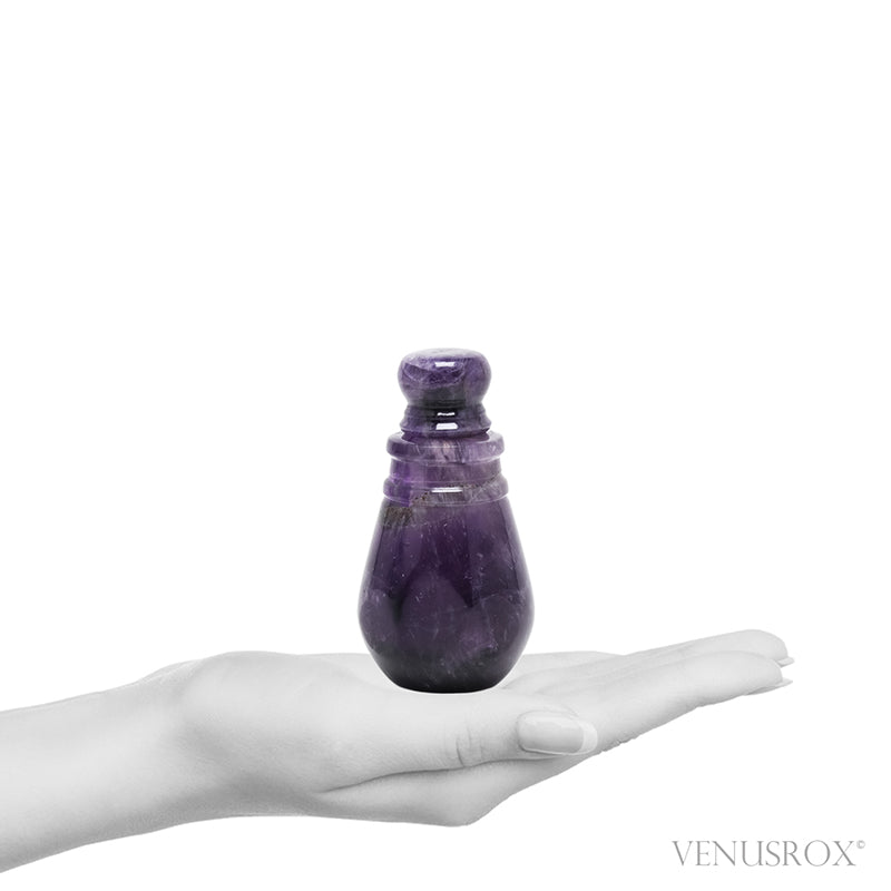 Chevron Amethyst Polished Bottle from India | Venusrox