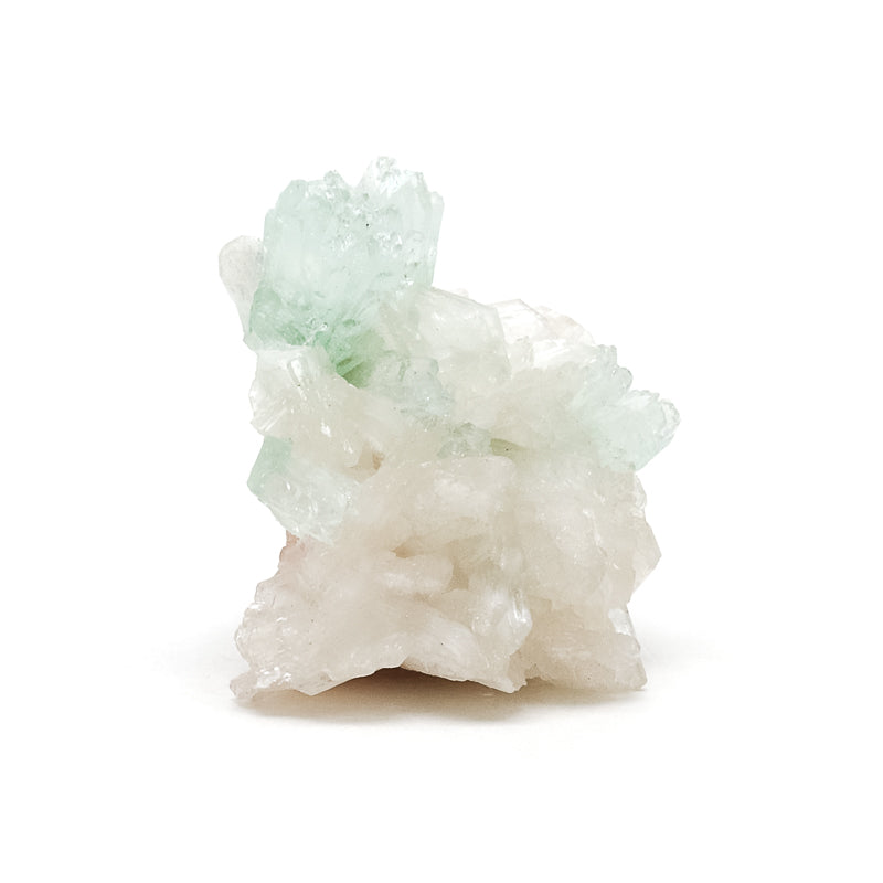 Green Apophyllite & Stilbite on Matrix Cluster from Lonavala, Pune District, Maharashtra, India | Venusrox