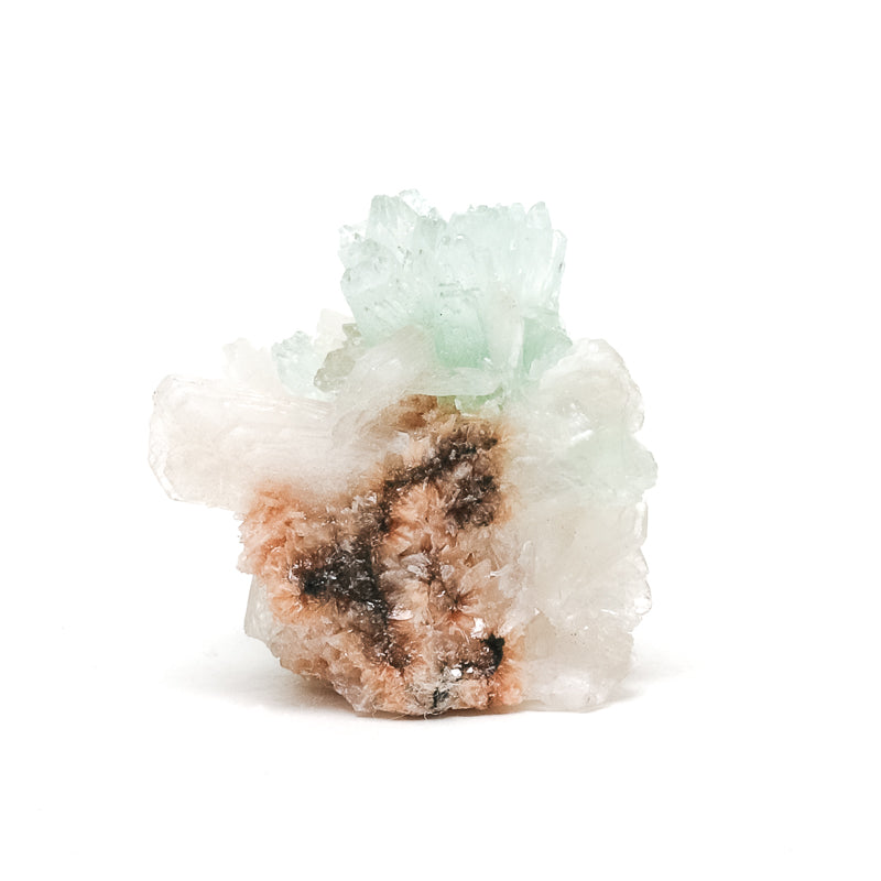 Green Apophyllite & Stilbite on Matrix Cluster from Lonavala, Pune District, Maharashtra, India | Venusrox