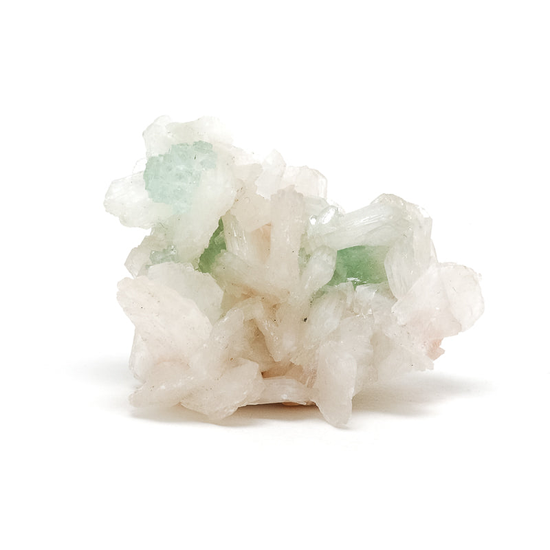 Green Apophyllite & Stilbite on Matrix Cluster from Lonavala, Pune District, Maharashtra, India | Venusrox