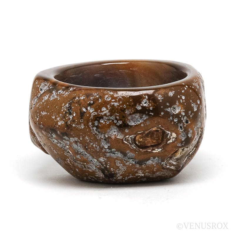Agate Part Polished/Part Natural Bowl from Brazil | Venusrox