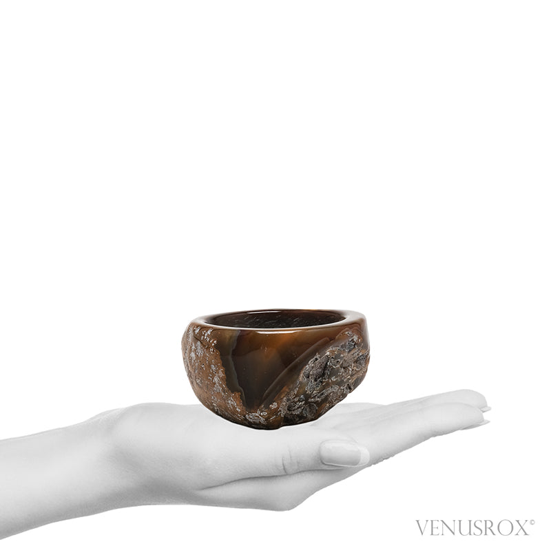 Agate Part Polished/Part Natural Bowl from Brazil | Venusrox