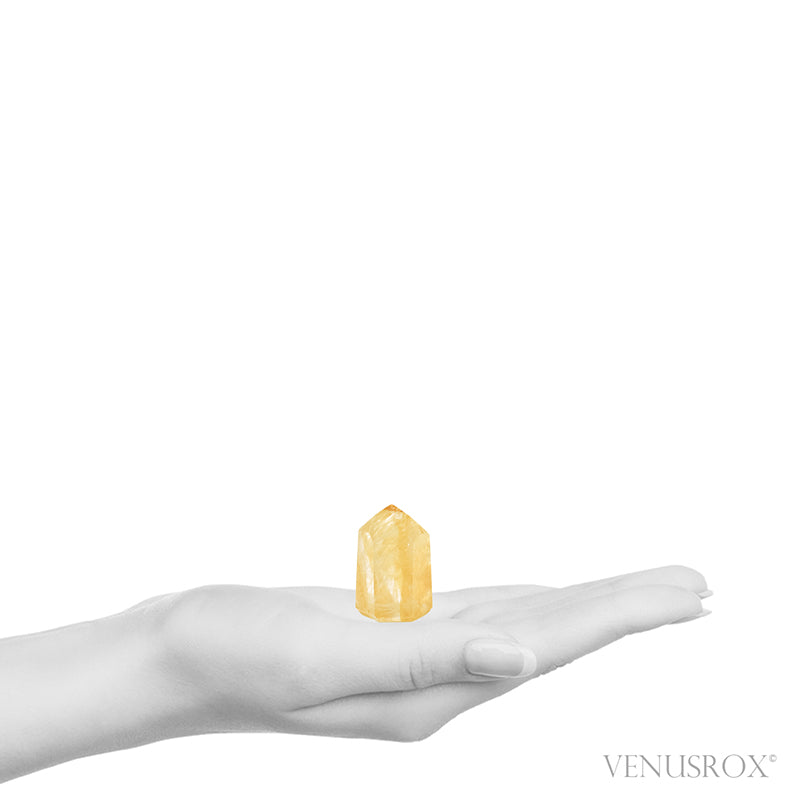Golden Quartz Polished Point from Brazil | Venusrox