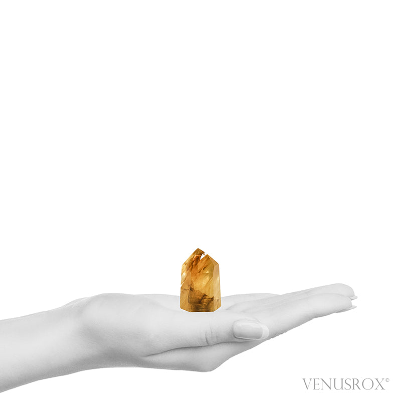 Golden Quartz Polished Point from Brazil | Venusrox