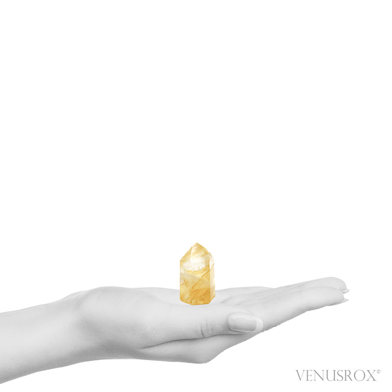 Golden Quartz Polished Point from Brazil | Venusrox