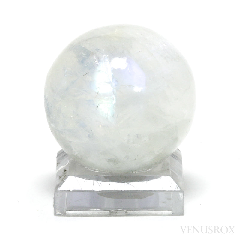 Rainbow Moonstone with Black Tourmaline Polished Sphere from India | Venusrox