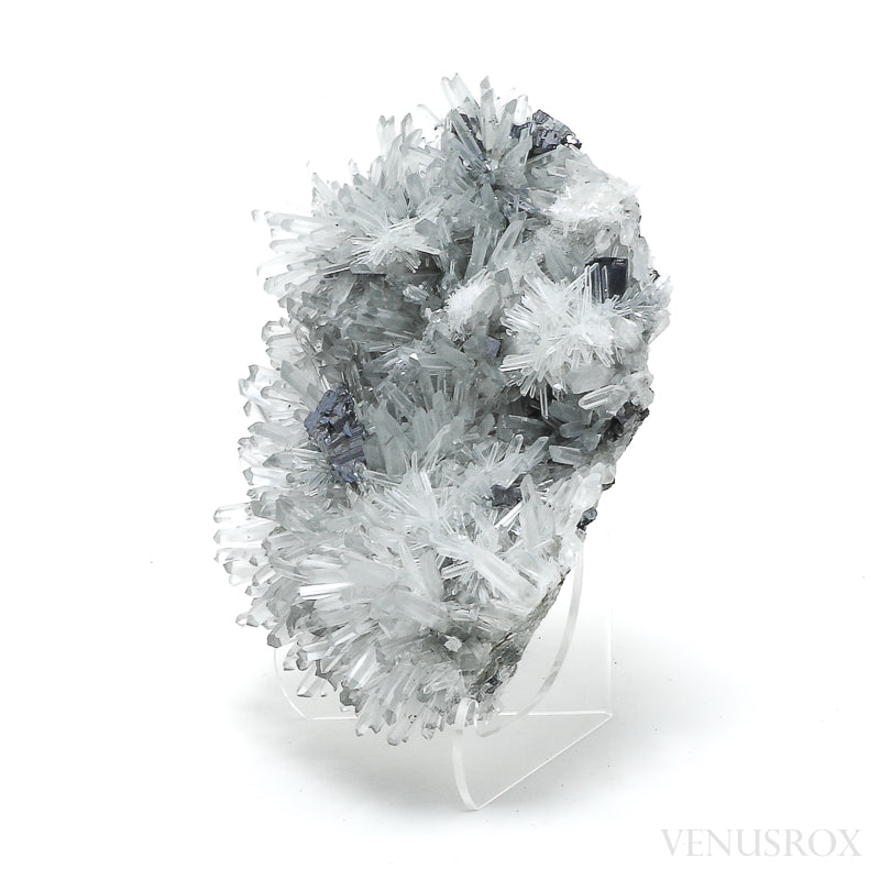 Clear Quartz with Galena Natural Cluster from Bulgaria | Venusrox