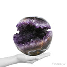 Amethyst with Agate Geode Sphere from Brazil | Venusrox