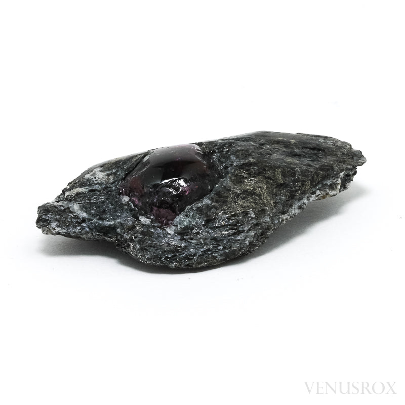 Almandine Garnet with Biotite Part Polished/Part Natural Crystal from Schenkenzell, Rottweil, Freiburg Region, Baden-Württemberg, Germany | Venusrox