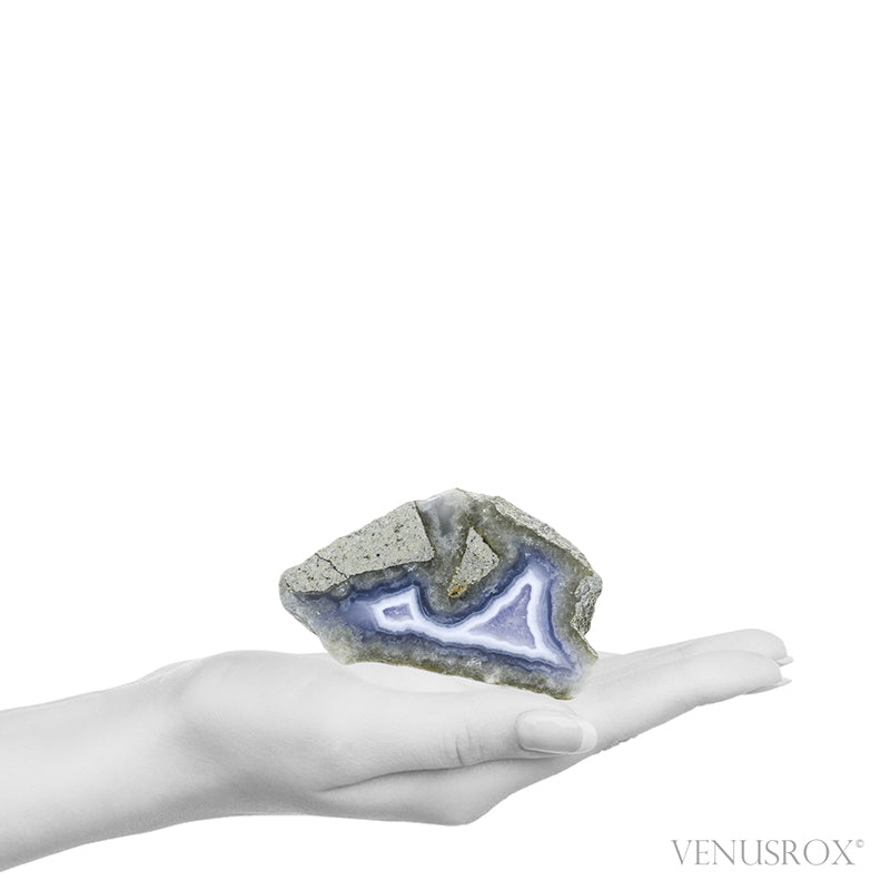 Blue Lace Agate on Matrix Polished/Natural Crystal from Malawi | Venusrox