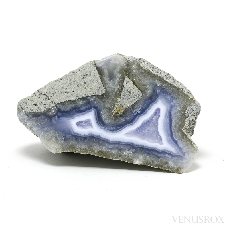 Blue Lace Agate on Matrix Polished/Natural Crystal from Malawi | Venusrox