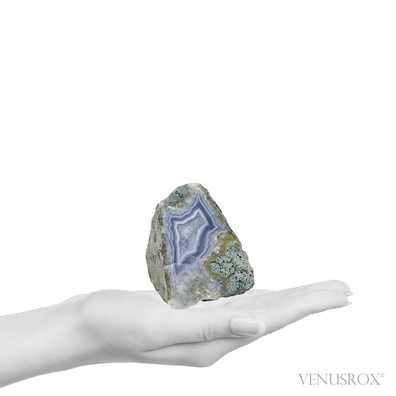 Blue Lace Agate on Matrix Polished/Natural Crystal from Malawi | Venusrox