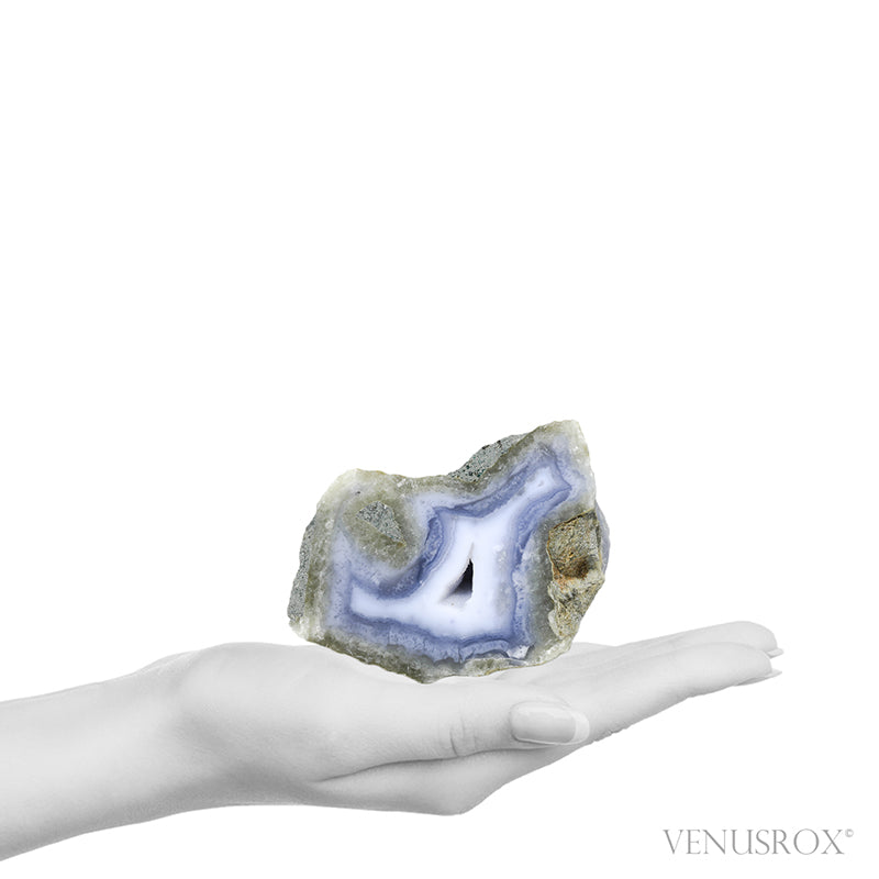 Blue Lace Agate on Matrix Polished/Natural Crystal from Malawi | Venusrox