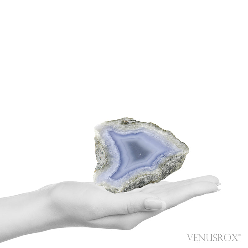 Blue Lace Agate on Matrix Polished/Natural Crystal from Malawi | Venusrox