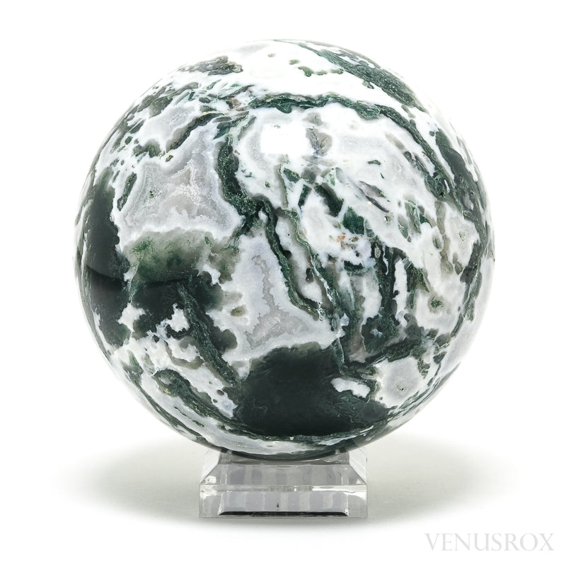 Moss Agate with Quartz Polished Sphere from India | Venusrox