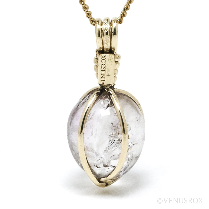 Amethyst Phantom Quartz with Negative Crystals Polished Crystal Pendant from Madagascar | Venusrox