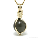 Grey Moonstone Polished Sphere Pendant from India | Venusrox